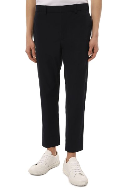 Брюки прямого кроя PRADA темно-синего цвета по цене 99000 руб., арт. SPF94-1KJW-F0124, фото 3 Брюки прямого кроя PRADA, арт. SPF94-1KJW-F0124, фото 3