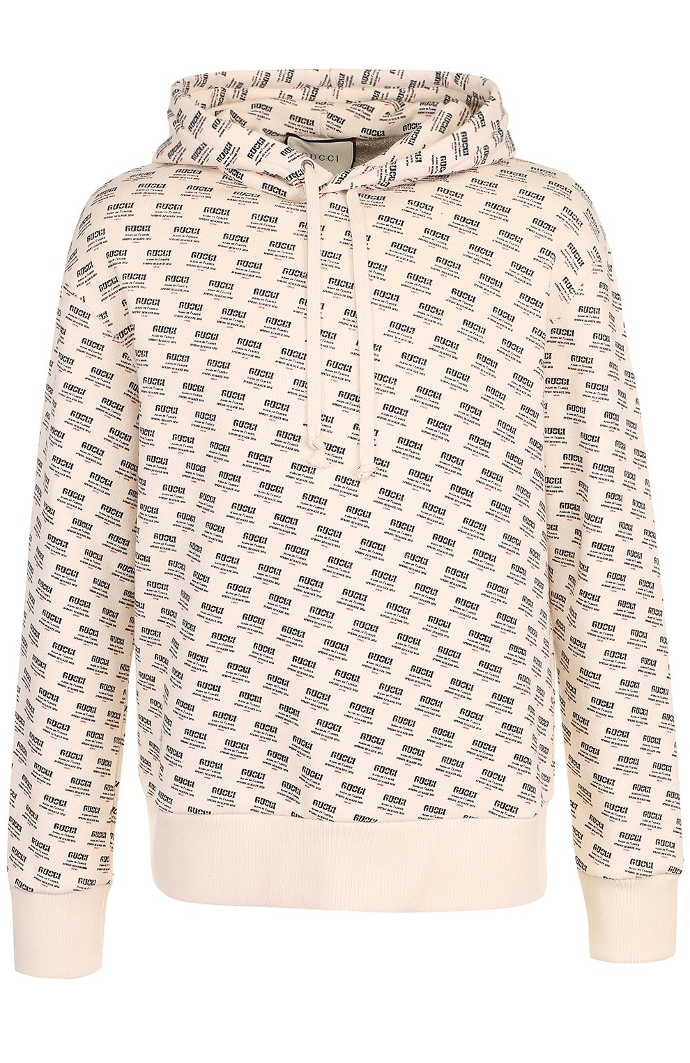 Хлопковое худи с принтом GUCCI кремового цвета по цене 105000 руб., арт. 519679/X3N45, фото 1 Хлопковое худи с принтом GUCCI, арт. 519679/X3N45, фото 1