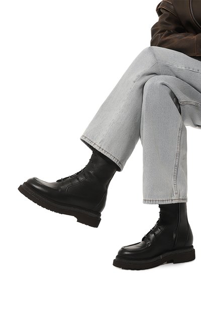 Кожаные ботинки BRUNELLO CUCINELLI черного цвета по цене 214000 руб., арт. MZGLG2390, фото 3 Кожаные ботинки BRUNELLO CUCINELLI, арт. MZGLG2390, фото 3