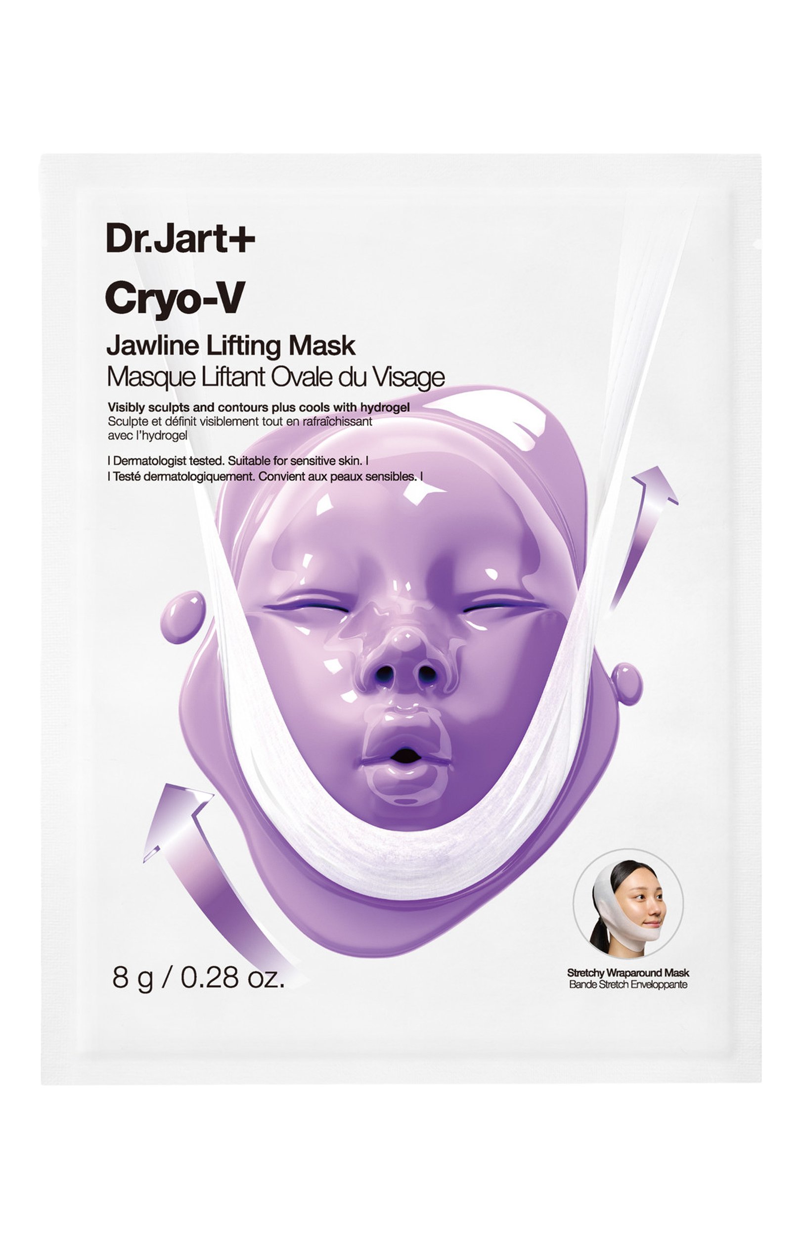 Скульптурирующая маска для овала лица cryo-v jawline lifting mask DR.JART+ бесцветного цвета по цене 880 руб., арт. 1210001223943, фото 1 Скульптурирующая маска для овала лица cryo-v jawline lifting mask DR.JART+, арт. 1210001223943, фото 1