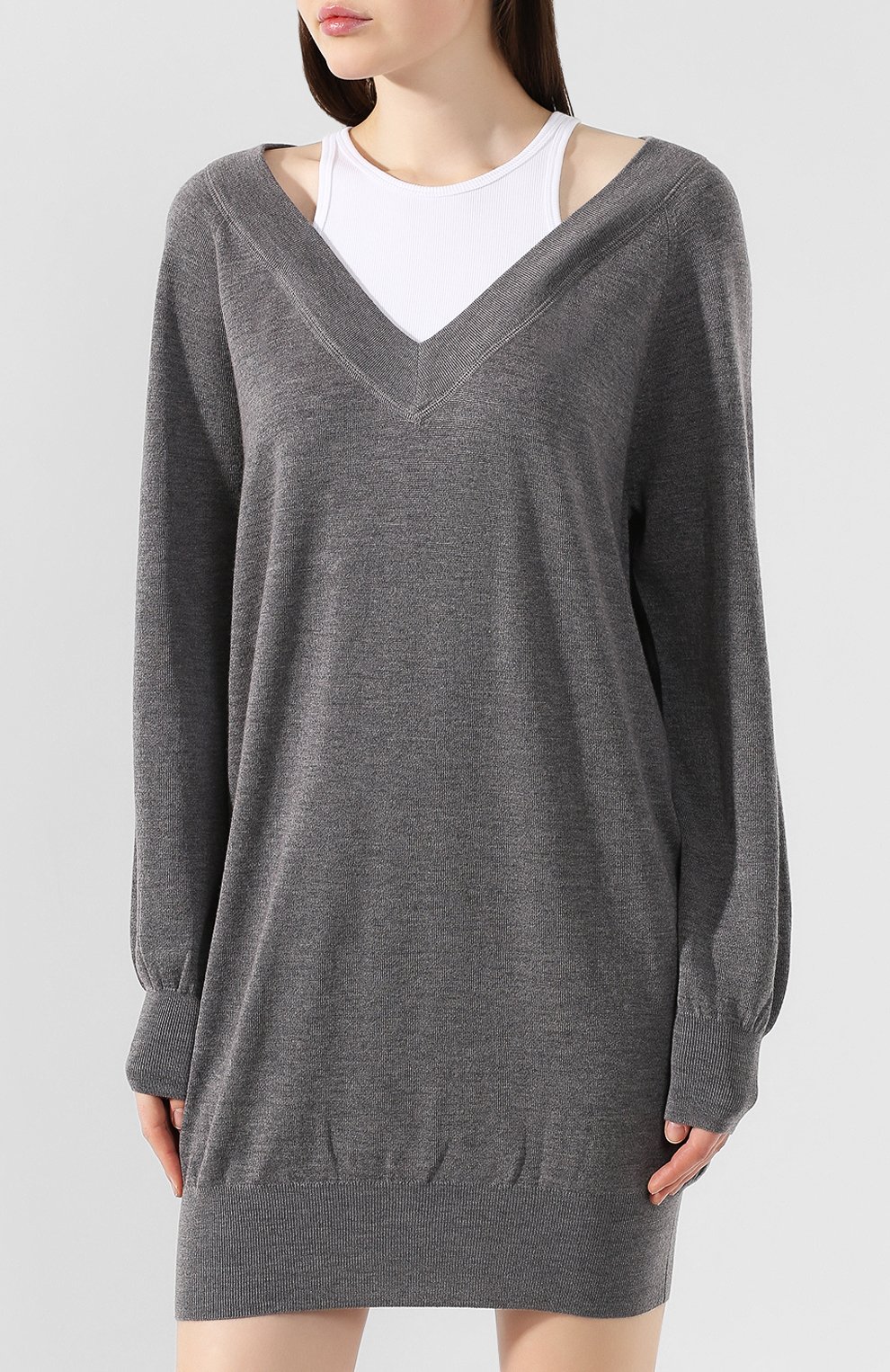 Шерстяное платье ALEXANDERWANG.T серого цвета по цене 41650 руб., арт. 4KC2196016, фото 3 Шерстяное платье ALEXANDERWANG.T, арт. 4KC2196016, фото 3