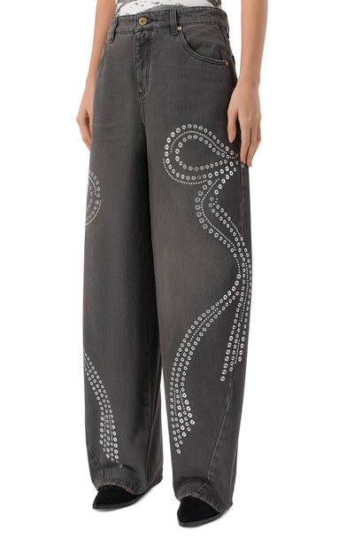 Джинсы BLUMARINE серого цвета по цене 89350 руб., арт. RF6021/D5108, фото 3 Джинсы BLUMARINE, арт. RF6021/D5108, фото 3