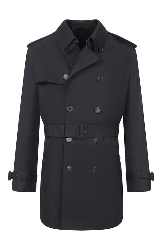 Тренч из хлопка и шелка MVST M26.2PM.0021/F082 Чёрный M26.2PM.0021/F082