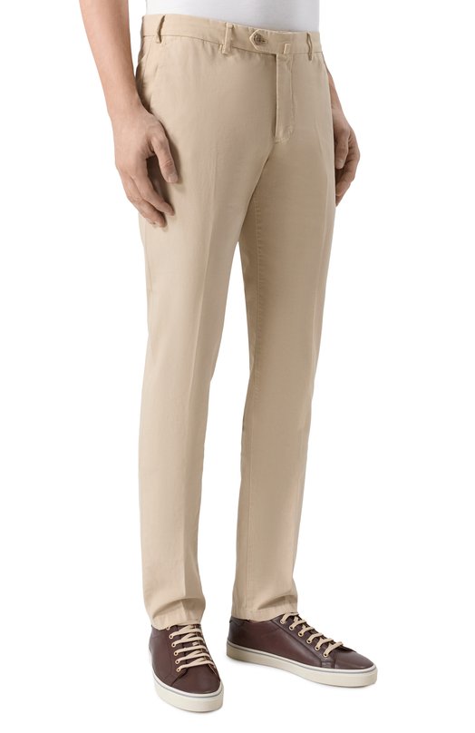 Хлопковые брюки Loro Piana FAE8346 Бежевый  FAE8346 Фото 3
