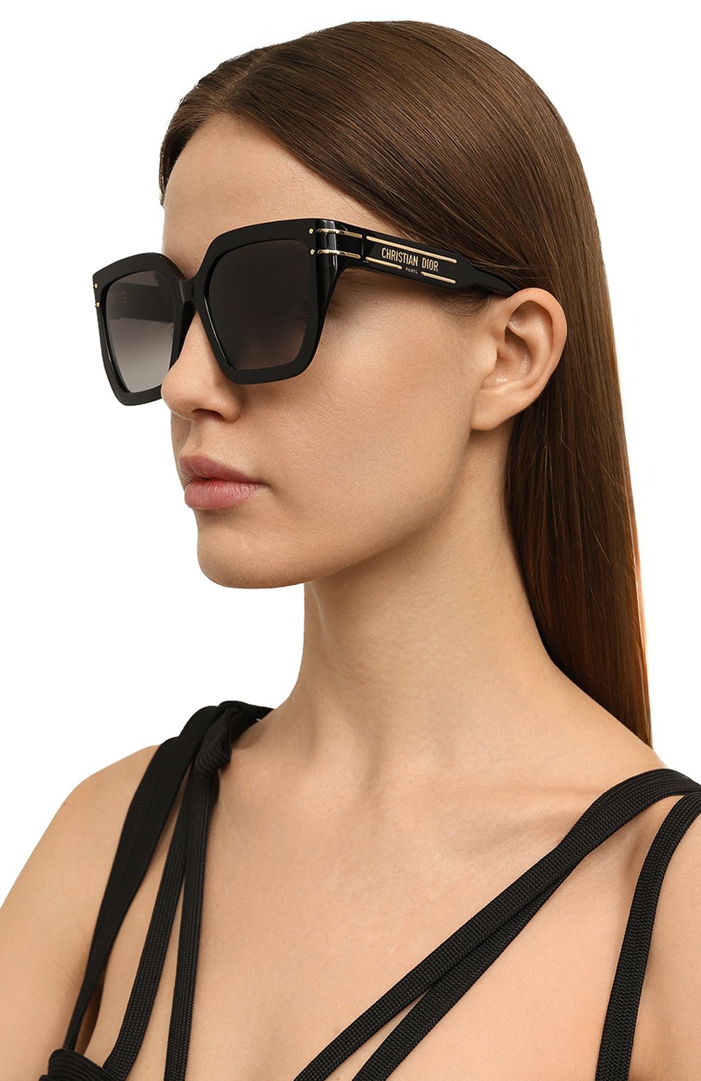 Солнцезащитные очки DIOR EYEWEAR черного цвета по цене 83300 руб., арт. DI0RSIGNATURE S10F 10A1, фото 2 Солнцезащитные очки DIOR EYEWEAR, арт. DI0RSIGNATURE S10F 10A1, фото 2