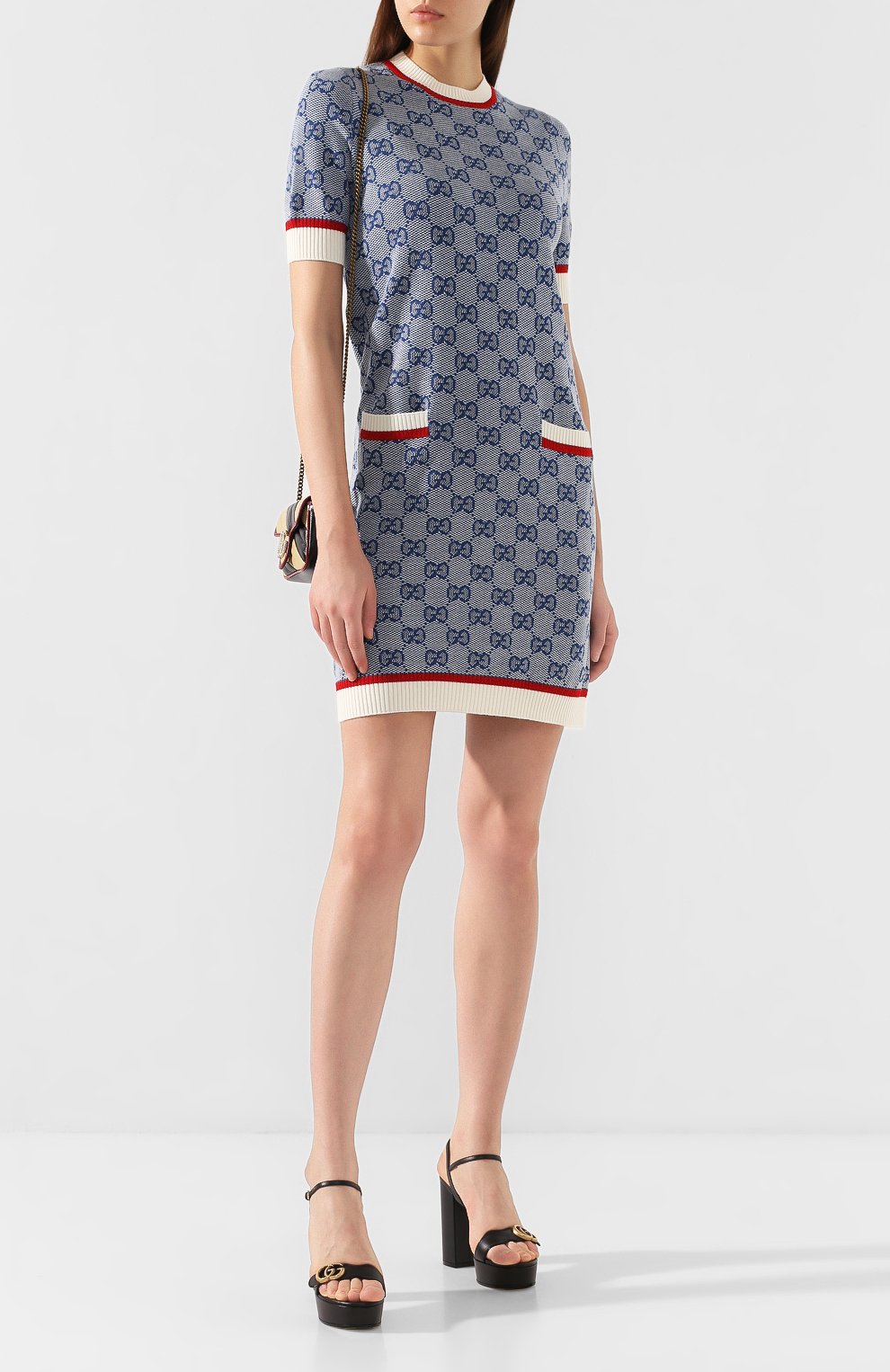 Платье из смеси шерсти и хлопка GUCCI, арт. 579787/XKARI, фото 2