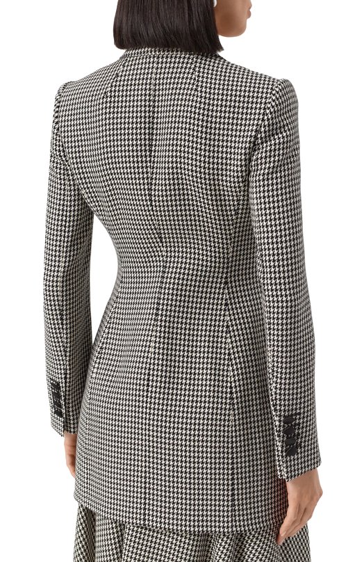 Жакет из шерсти и вискозы Dolce & Gabbana F27BKT/FQ3F1 Чёрно-белый  F27BKT/FQ3F1 Фото 4