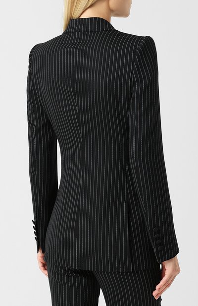 Двубортный шерстяной жакет в полоску DOLCE & GABBANA, арт. F291PT/FRBCK, фото 4