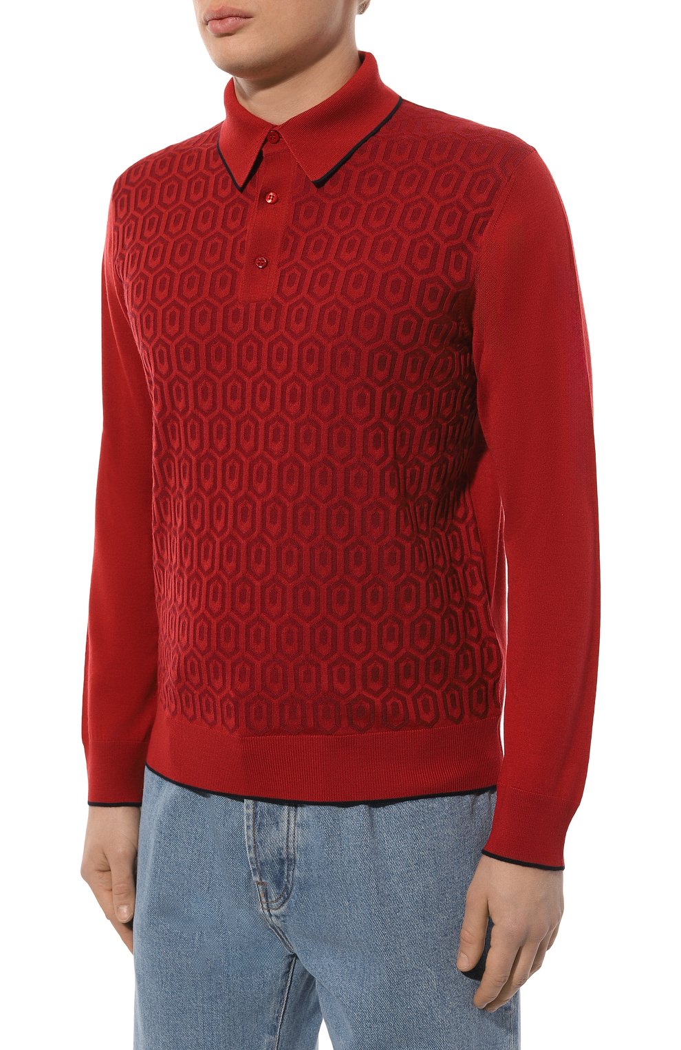 Поло из шерсти и шелка STEFANO RICCI, арт. KE06004AP1/E23405/ALG, фото 3