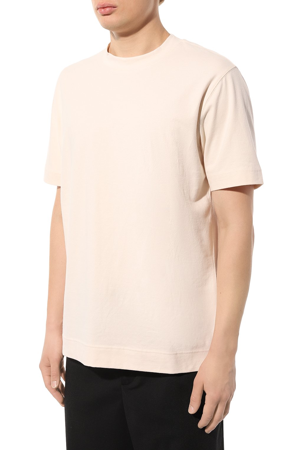 Хлопковая футболка CIRCOLO 1901 кремового цвета по цене 13300 руб., арт. CN4034, фото 3 Хлопковая футболка CIRCOLO 1901, арт. CN4034, фото 3