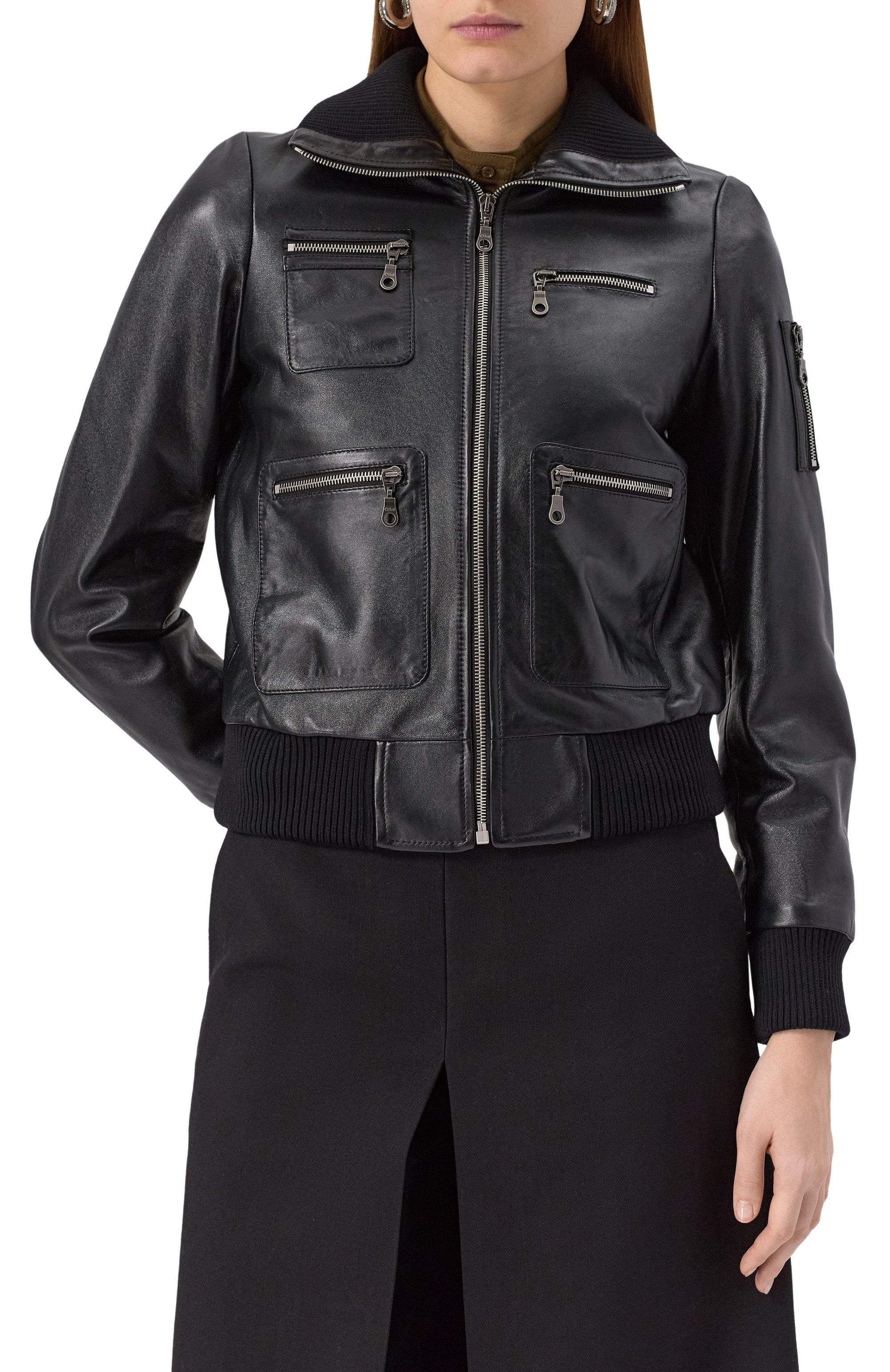 Кожаный бомбер CHLOÉ, арт. CH25SCV11206, фото 3