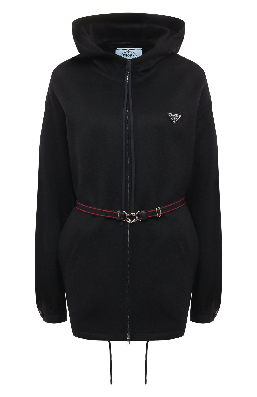 Шерстяная куртка PRADA черного цвета по цене 415000 руб., арт. P656MH-1CRU-F0G4F-201, фото 1 Шерстяная куртка PRADA, арт. P656MH-1CRU-F0G4F-201, фото 1