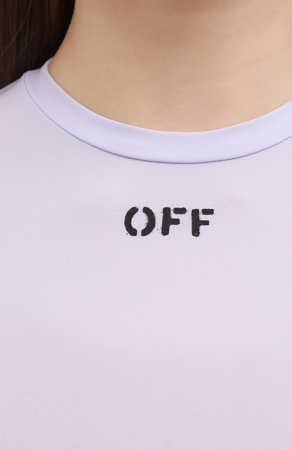 Лонгслив OFF-WHITE сиреневого цвета по цене 34050 руб., арт. 0WAD136S21JER001, фото 5 Лонгслив OFF-WHITE, арт. 0WAD136S21JER001, фото 5