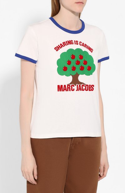 Хлопковая футболка MARC JACOBS (THE) синего цвета по цене 9560 руб., арт. M4008410, фото 3 Хлопковая футболка MARC JACOBS (THE), арт. M4008410, фото 3