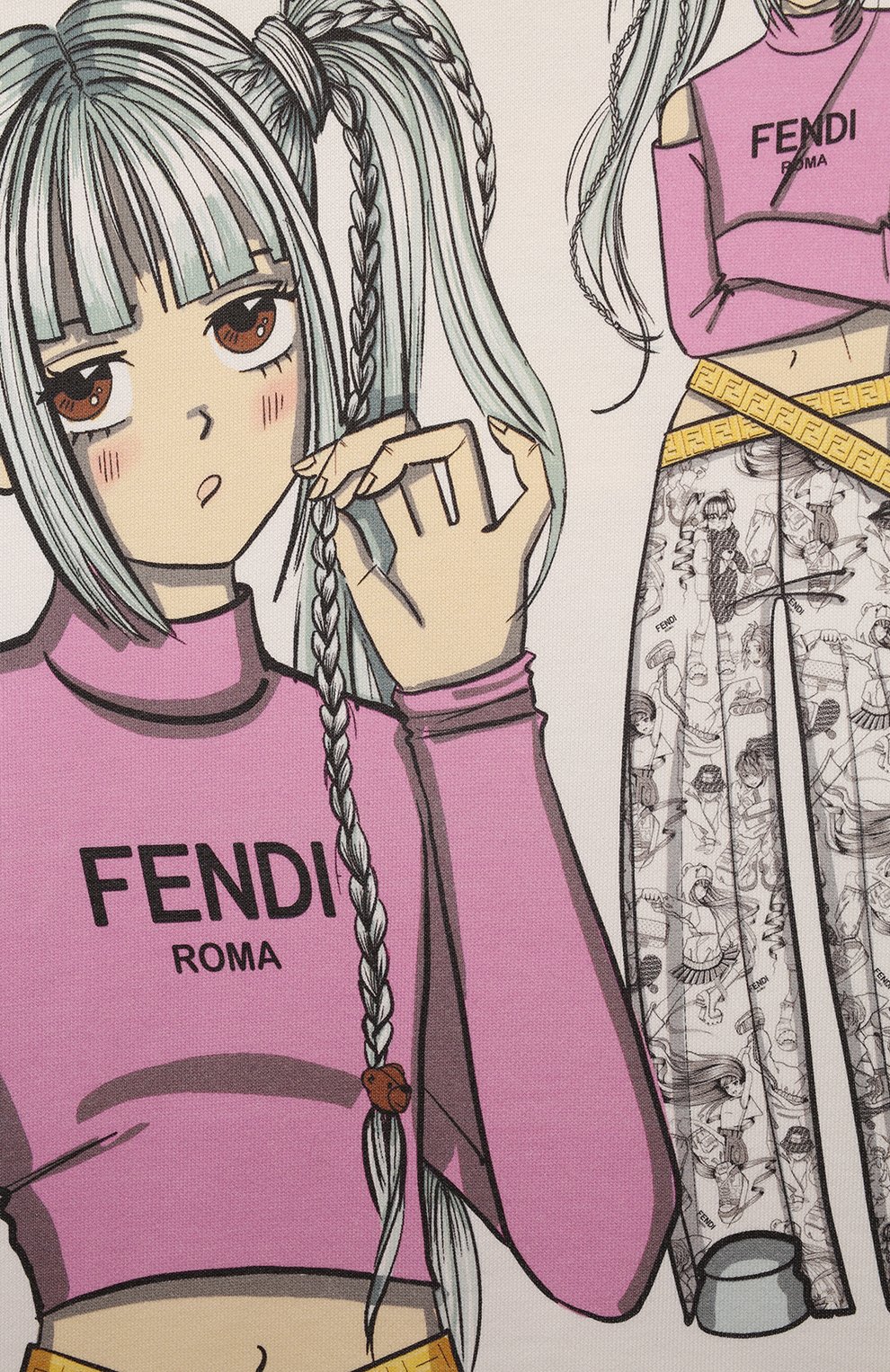 Хлопковое худи FENDI, арт. JFH146/5V0/3-6, фото 3