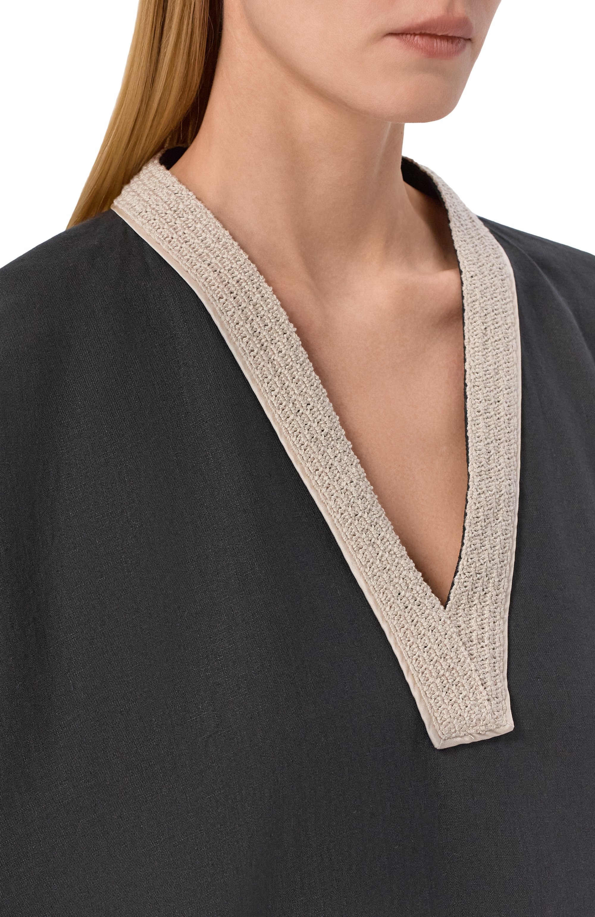 Льняная туника AGNONA, арт. TR1108E/U3049E, фото 4