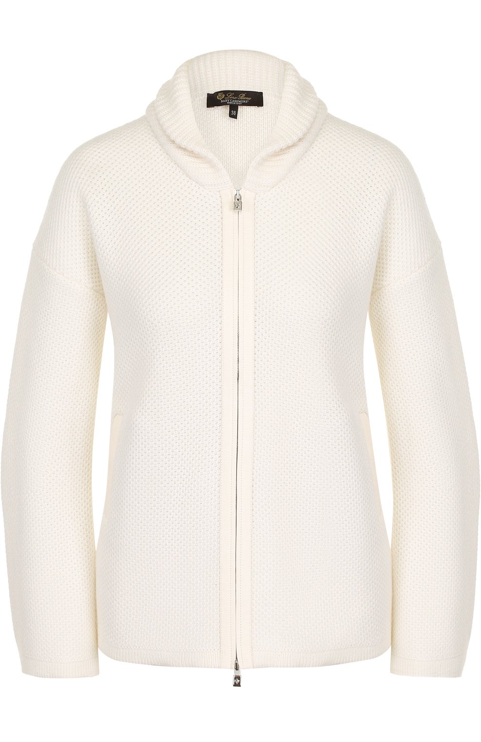 Кашемировый кардиган на молнии с кожаной отделкой LORO PIANA, арт. FAG4345, фото 1
