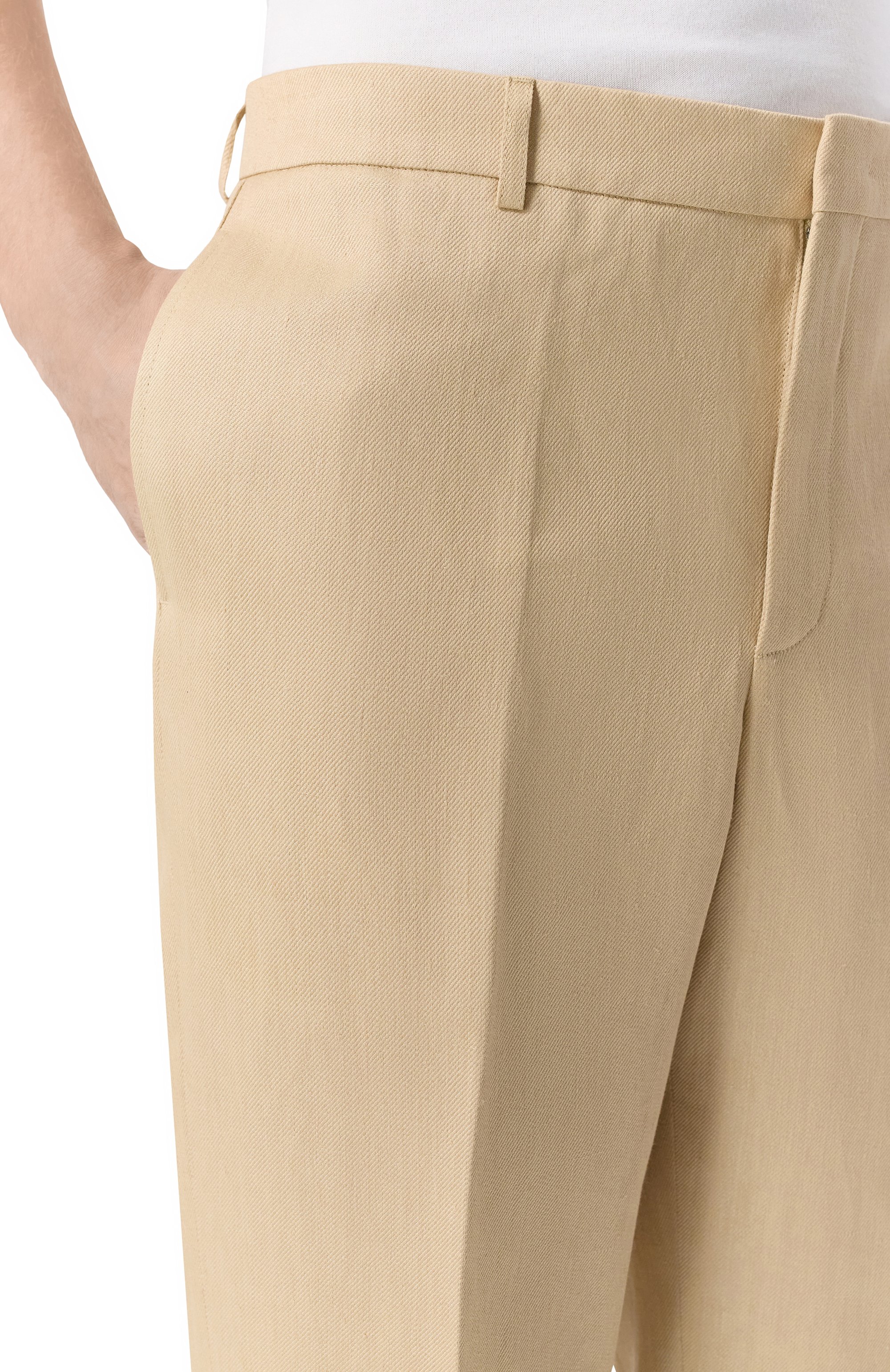 Хлопковые брюки LORO PIANA светло-бежевого цвета по цене 135500 руб., арт. FAN9125, фото 5 Хлопковые брюки LORO PIANA, арт. FAN9125, фото 5