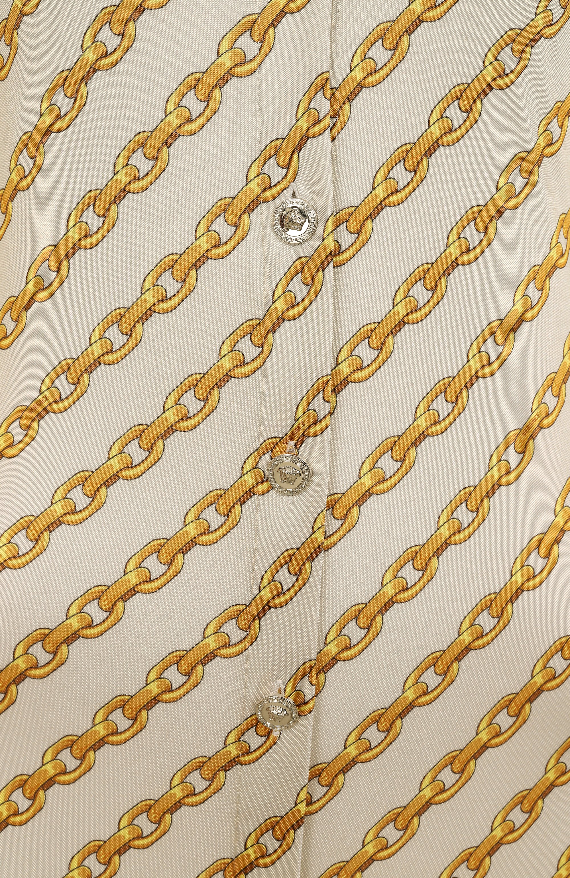 Платье из вискозы VERSACE кремового цвета по цене 276500 руб., арт. 1018503/1A13547, фото 6 Платье из вискозы VERSACE, арт. 1018503/1A13547, фото 6