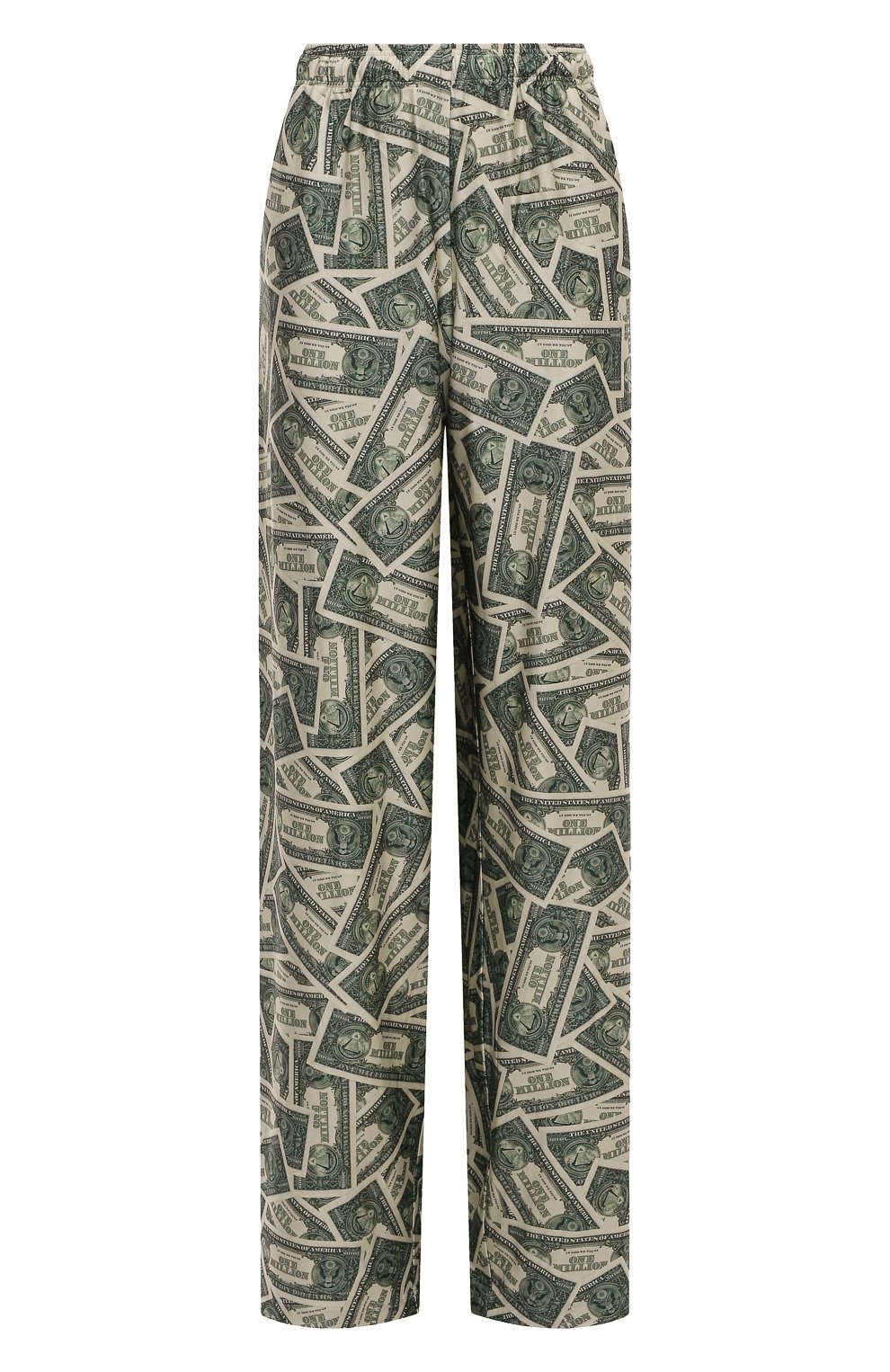 Брюки из вискозы VETEMENTS зеленого цвета по цене 69950 руб., арт. UA53PA500M 2734/W, фото 1 Брюки из вискозы VETEMENTS, арт. UA53PA500M 2734/W, фото 1
