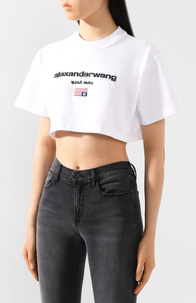 Хлопковый топ ALEXANDER WANG, арт. 1CC1201309, фото 3