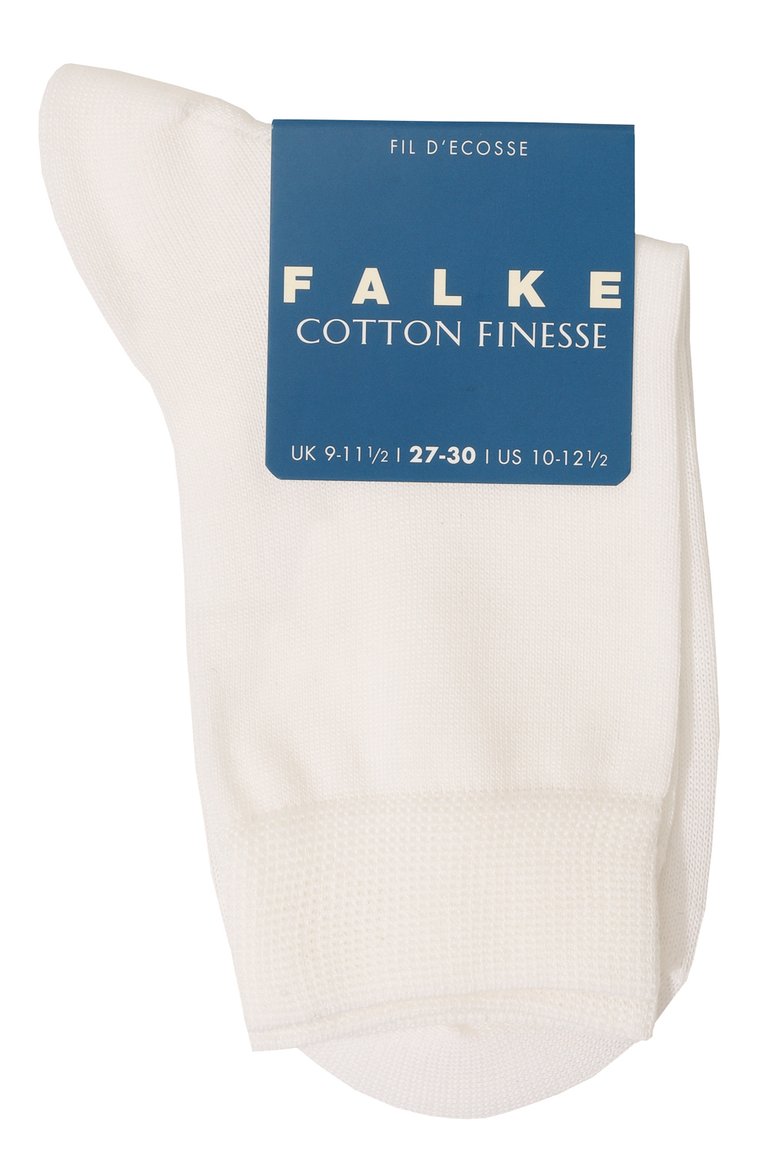 Детские хлопковые носки FALKE белого цвета, арт. 10669 | Фото 1 (Нос: Не проставлено; Материал: Текстиль, Хлопок; Мальчики Кросс-КТ: Носки)