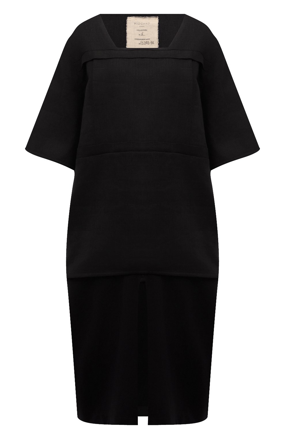 Двустороннее платье из хлопка и льна MIDGARD PARIS, арт. F1-DR3-BK, фото 1