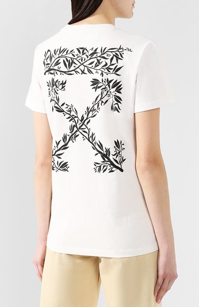 Хлопковая футболка OFF-WHITE, арт. 0WAA049S19B070590110, фото 4