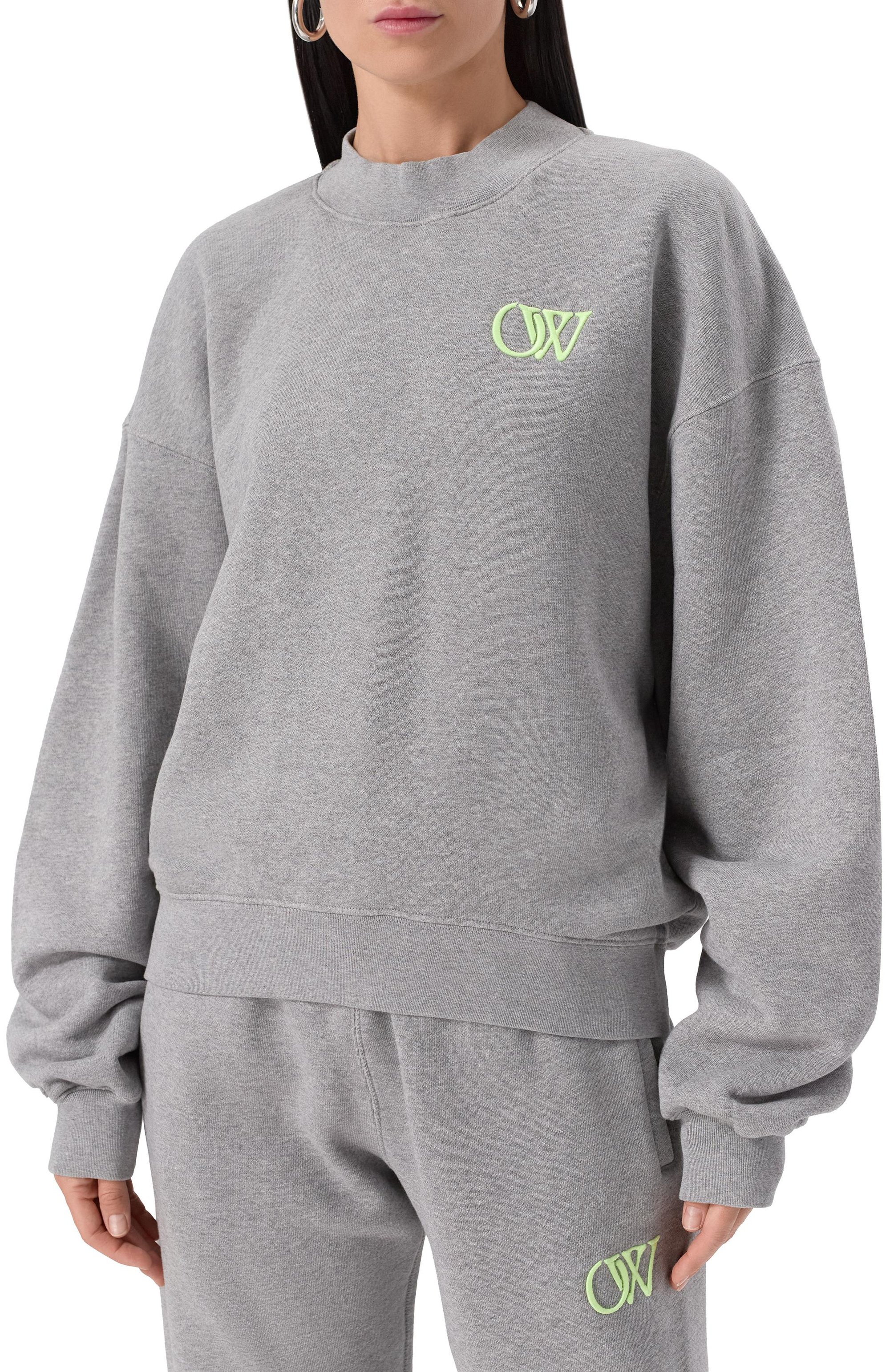 Хлопковый свитшот OFF-WHITE, арт. 0WBA075S25FLE0040514, фото 3