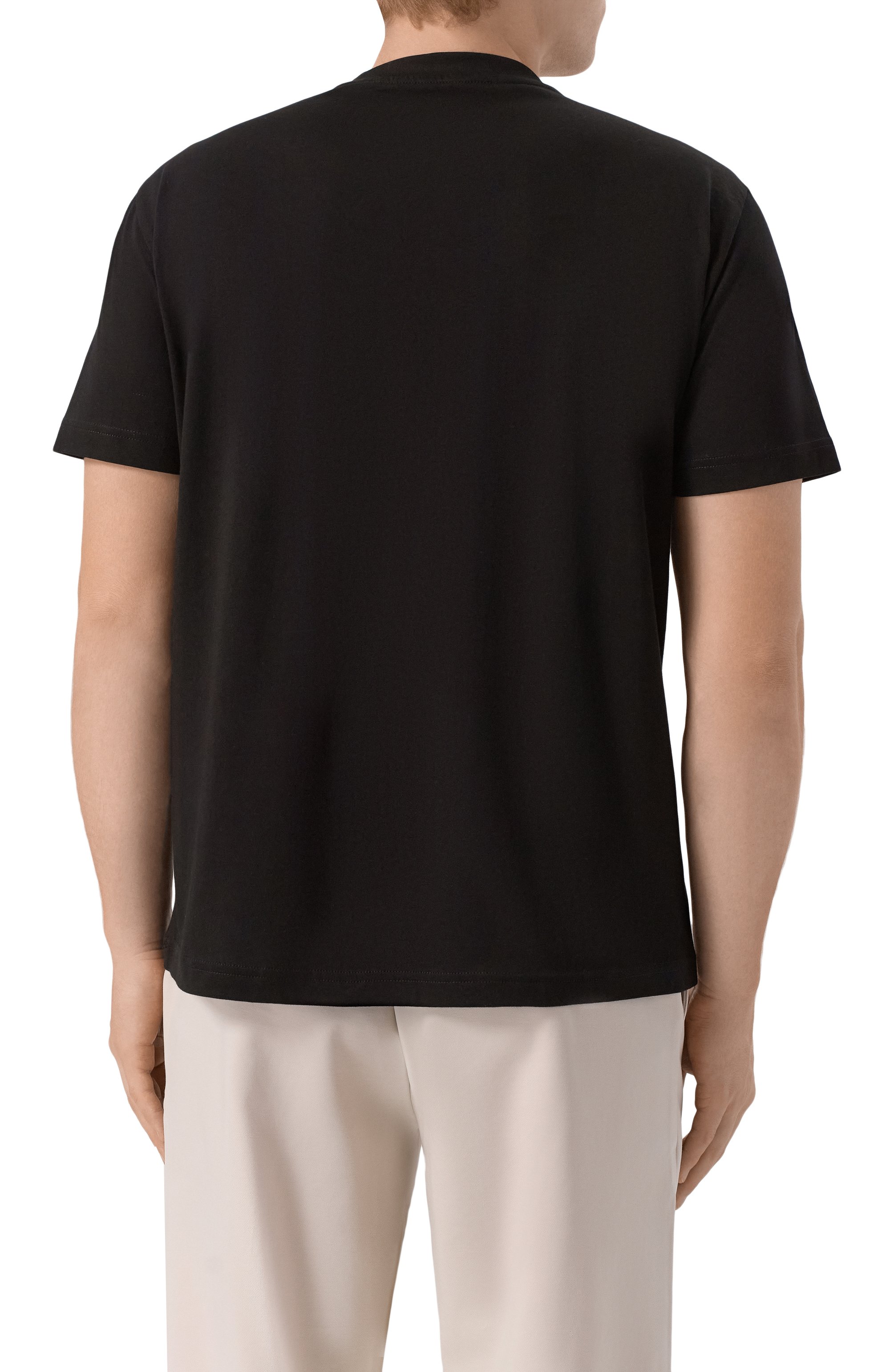 Хлопковая футболка EA7 черного цвета по цене 7995 руб., арт. 7M000898/AF10375, фото 4 Хлопковая футболка EA7, арт. 7M000898/AF10375, фото 4