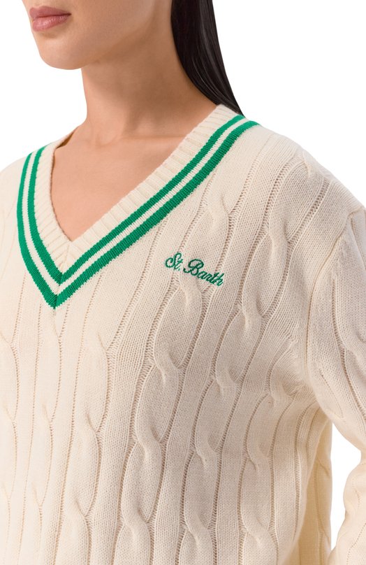 Свитер из шерсти и вискозы MC2 Saint Barth R0G0009-00040I/R0GER W Кремовый  R0G0009-00040I/R0GER W Фото 5