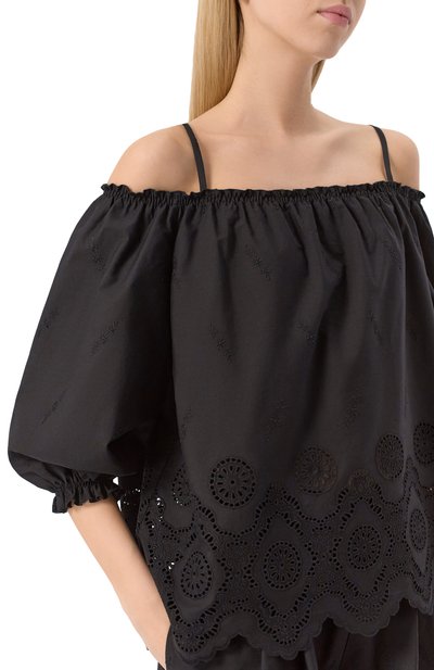 Хлопковая блузка VIKA GAZINSKAYA, арт. SS25-12214, фото 5