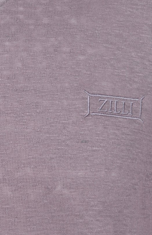 Льняная футболка Zilli TSR02AM0800VNI000 Сиреневый  TSR02AM0800VNI000 Фото 6