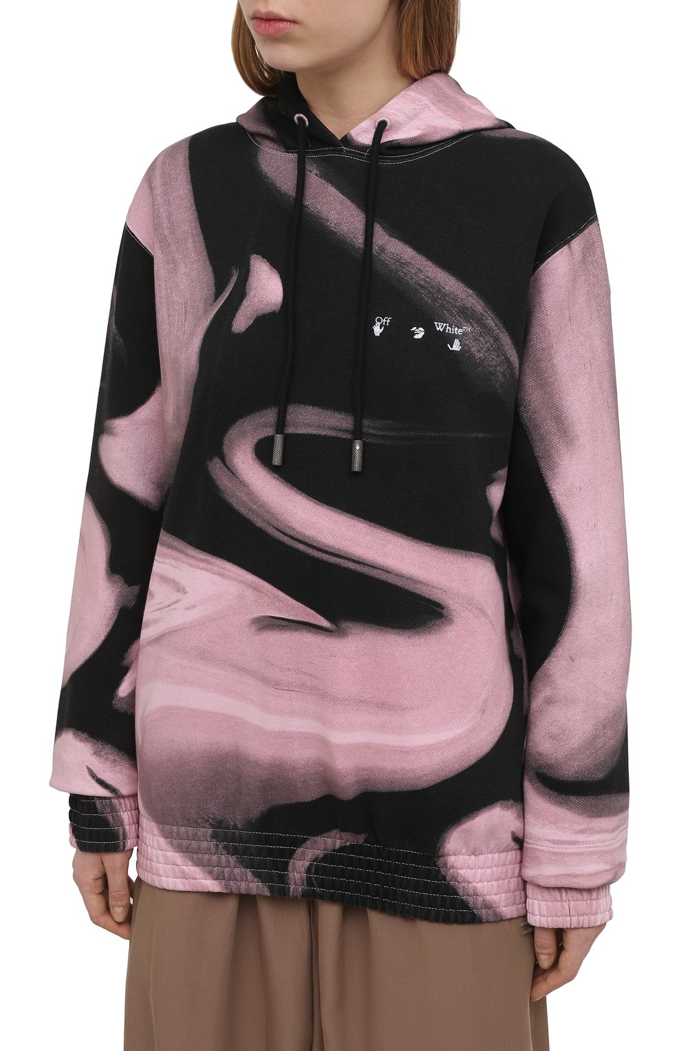 Хлопковое худи OFF-WHITE, арт. 0WBB035R21JER001, фото 3