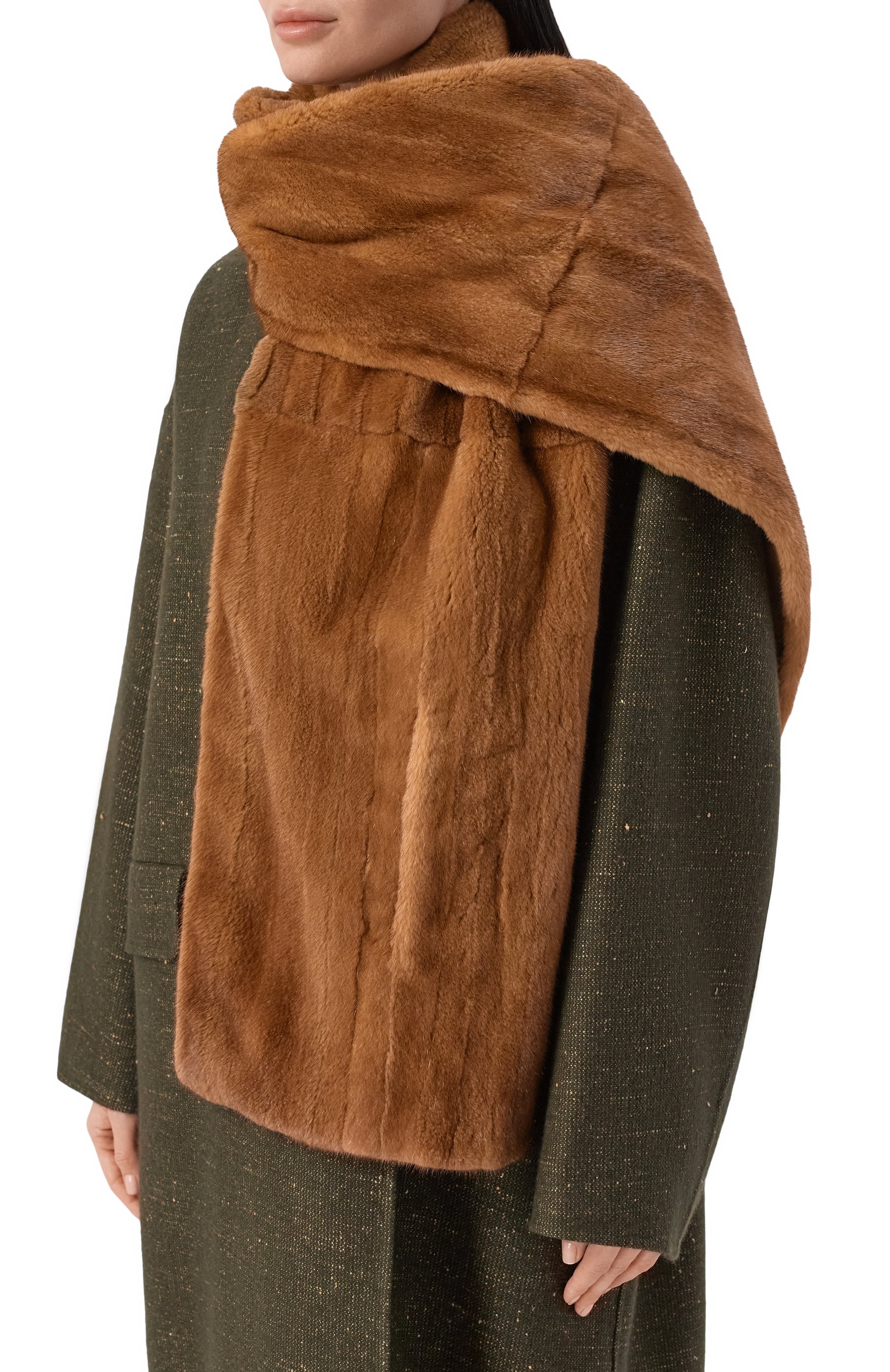 Меховой шарф из норки COLOR TEMPERATURE, арт. НШ-3/БН, фото 2