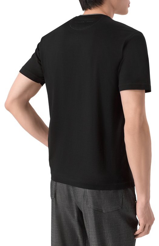 Хлопковая футболка Stefano Ricci MNH6105000/TE0001 Чёрный  MNH6105000/TE0001 Фото 4