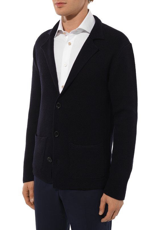 Шерстяной пиджак Daniele Fiesoli DF0113 Синий  DF0113 Фото 5