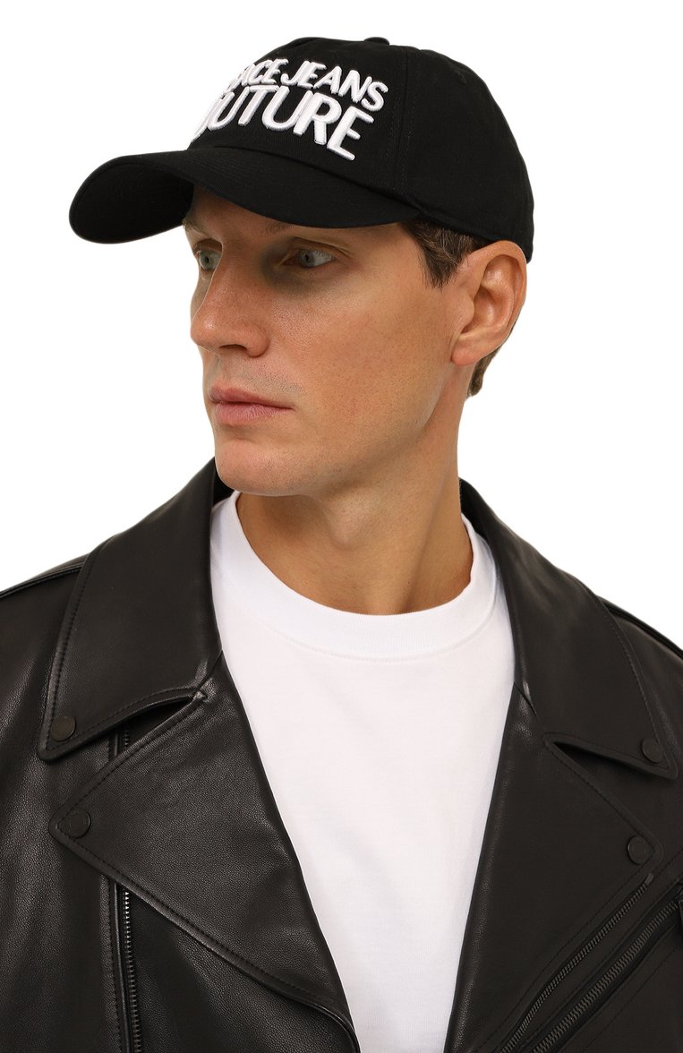 Хлопковая бейсболка VERSACE JEANS COUTURE, арт. 73GAZK10-BASEBALL CAP WITH PENCES/ZG010, фото 1