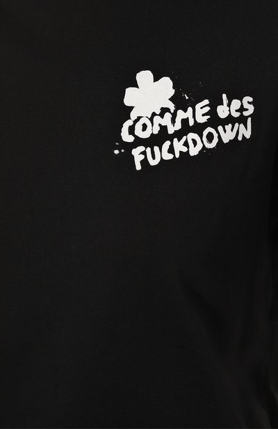 Хлопковая футболка COMME DES FUCKDOWN черного цвета по цене 6995 руб., арт. CFABW01110, фото 5 Хлопковая футболка COMME DES FUCKDOWN, арт. CFABW01110, фото 5
