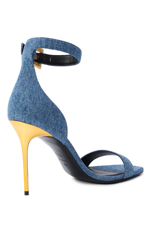 Текстильные босоножки Anthem 95 Balmain GN4UH184/TDMS Синий  GN4UH184/TDMS Фото 5