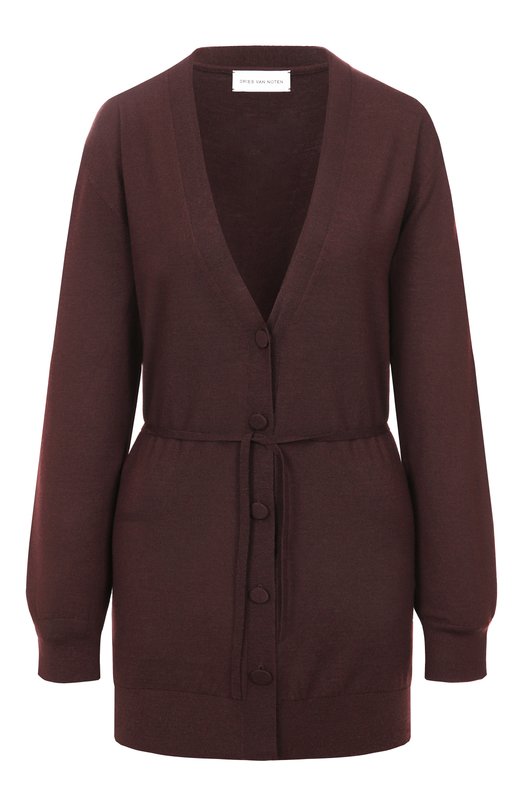 Шерстяной кардиган Dries Van Noten 252-011204-2700 Коричневый 252-011204-2700