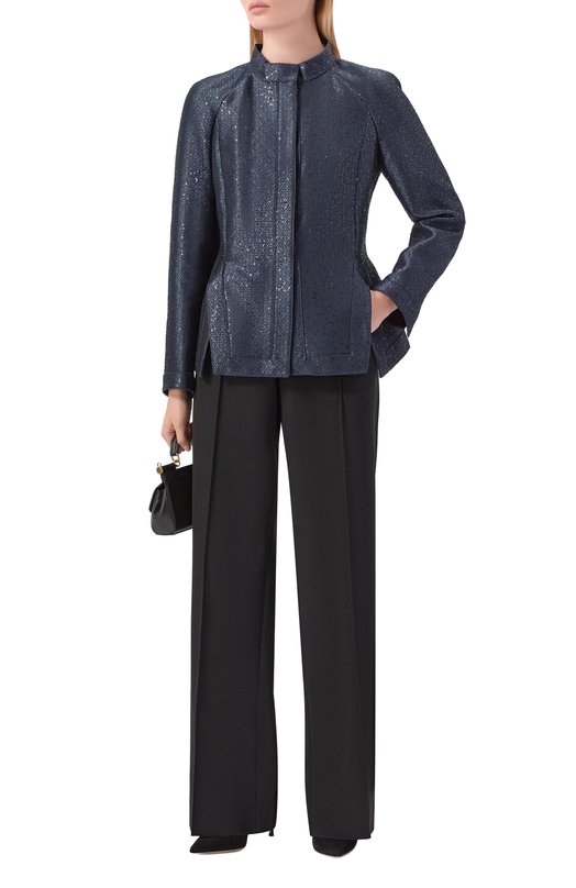 Жакет с отделкой пайетками Giorgio Armani GW001554/TE16746 Синий  GW001554/TE16746 Фото 2