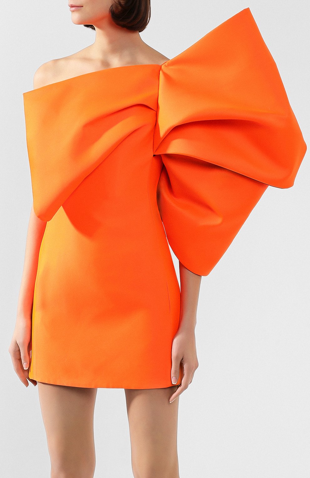 Платье SAINT LAURENT оранжевого цвета по цене 545500 руб., арт. 589793/Y786V, фото 3 Платье SAINT LAURENT, арт. 589793/Y786V, фото 3