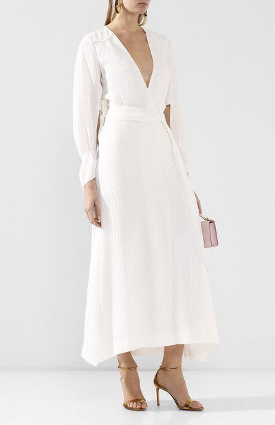Шелковое платье ROLAND MOURET белого цвета по цене 232000 руб., арт. SS20/S0898/F0410, фото 2 Шелковое платье ROLAND MOURET, арт. SS20/S0898/F0410, фото 2