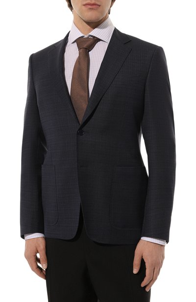 Шерстяной пиджак CANALI темно-синего цвета по цене 136000 руб., арт. 11288/FC04500, фото 3 Шерстяной пиджак CANALI, арт. 11288/FC04500, фото 3