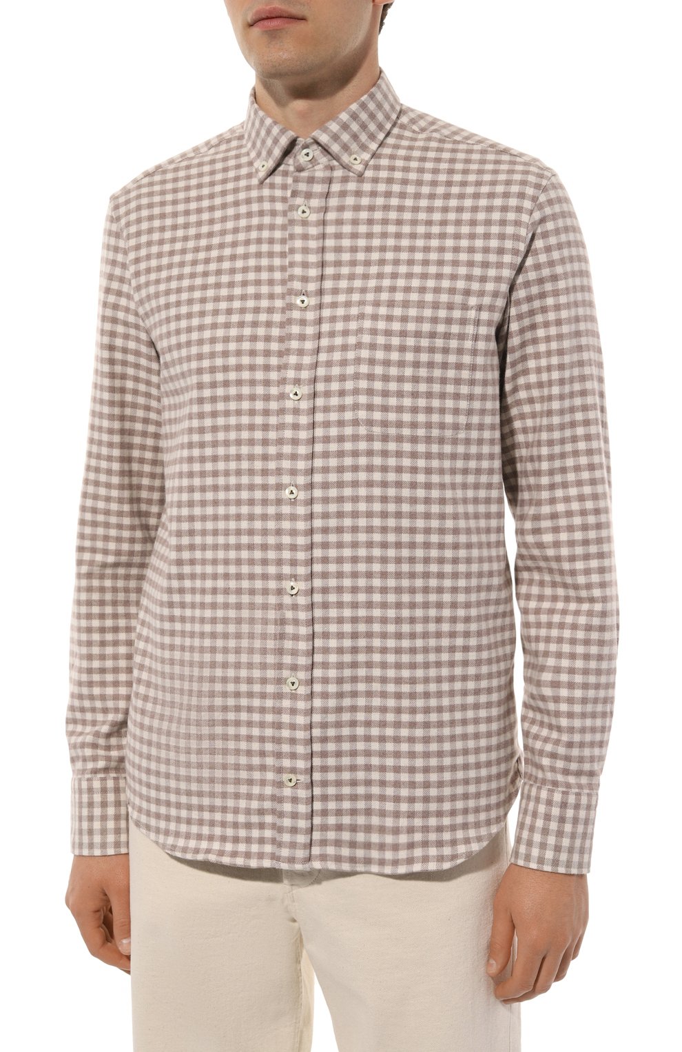 Хлопковая рубашка VAN LAACK темно-бежевого цвета по цене 21450 руб., арт. R0Y-TFK/151927, фото 3 Хлопковая рубашка VAN LAACK, арт. R0Y-TFK/151927, фото 3