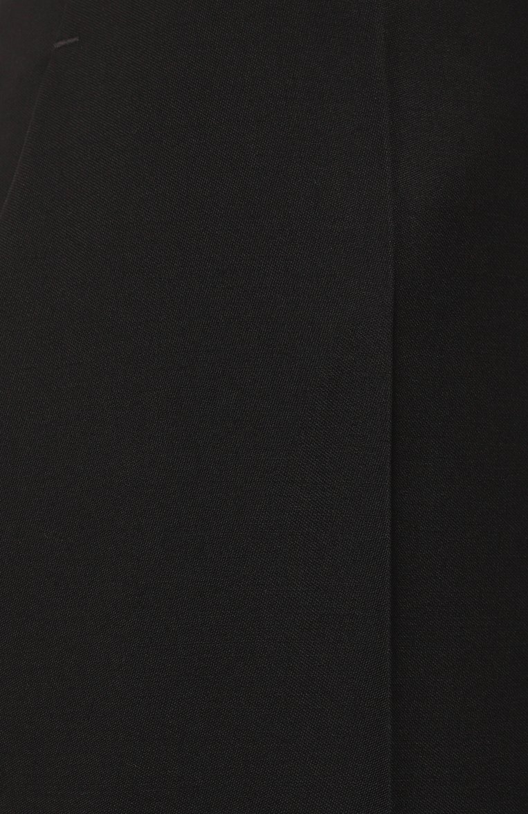 Женские шерстяные брюки BOTTEGA VENETA черного цвета, арт. 820099/V0B30 | Фото 6 (Длина (брюки, джинсы): Удлиненные; Материал внешний: Шерсть; Автоматизация ТО: Проставлено; Автоматизация состава: Проставлено; Женское Кросс-КТ: Брюки-одежда; Случай: Формальный; Силуэт Ж (брюки и джинсы): Расклешенные; Стили: Классический; Кросс-КТ: костюм)