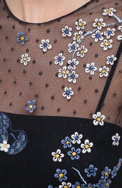 Платье REDVALENTINO темно-синего цвета по цене 115500 руб., арт. VR3VA17E/5QM, фото 5 Платье REDVALENTINO, арт. VR3VA17E/5QM, фото 5