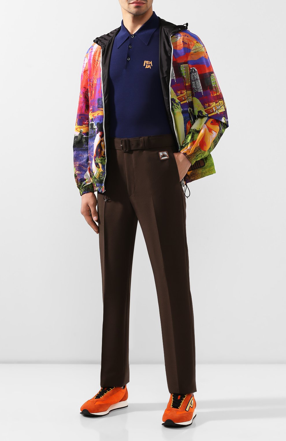 Комбинированные кроссовки PRADA, арт. 2EG276-D7R-F0250, фото 2