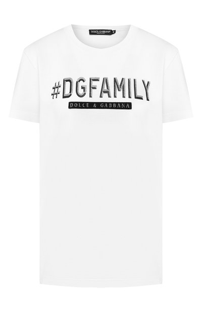Женская хлопковая футболка DOLCE & GABBANA, арт. F8L61Z/G7TYN